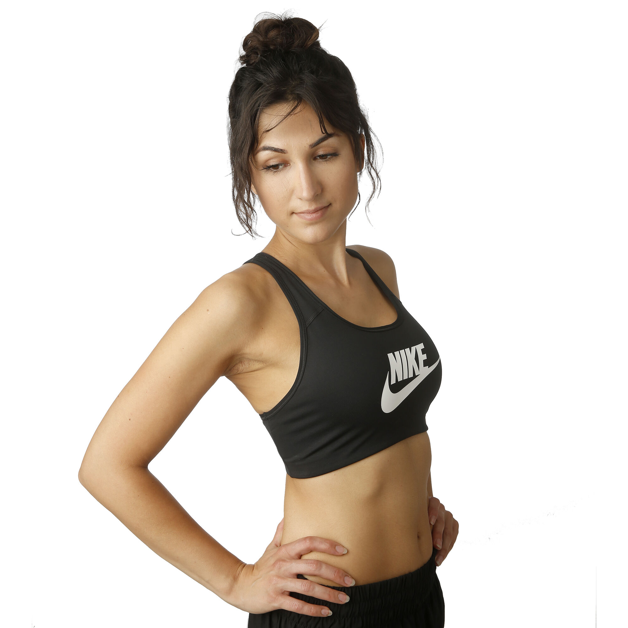 Swoosh Futura Sports Bras Women - Black, White