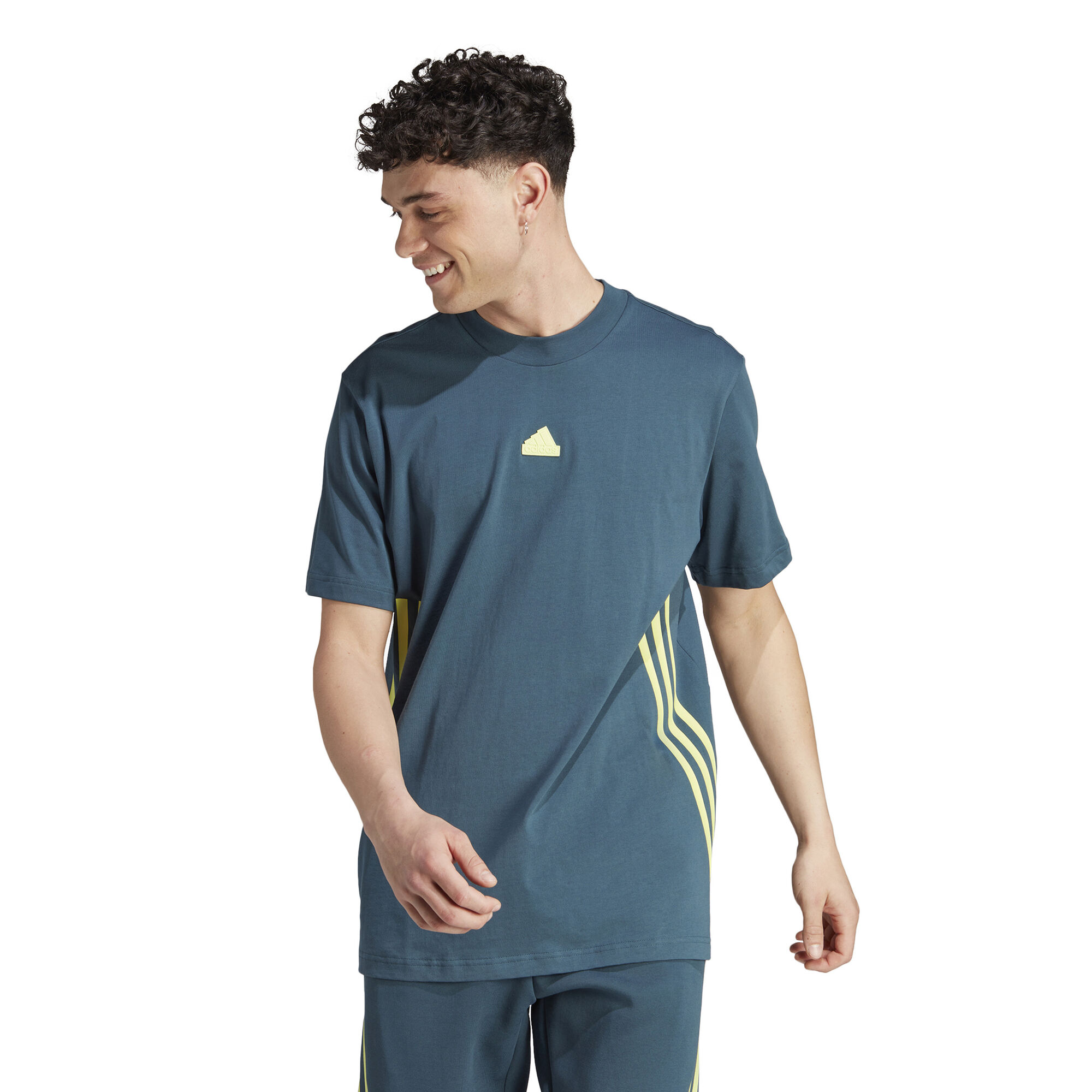 represa dividir Ciudadano adidas Future Icon 3 Stripes T-Shirt Men - Dark Grey, Lime online |  Padel-Point