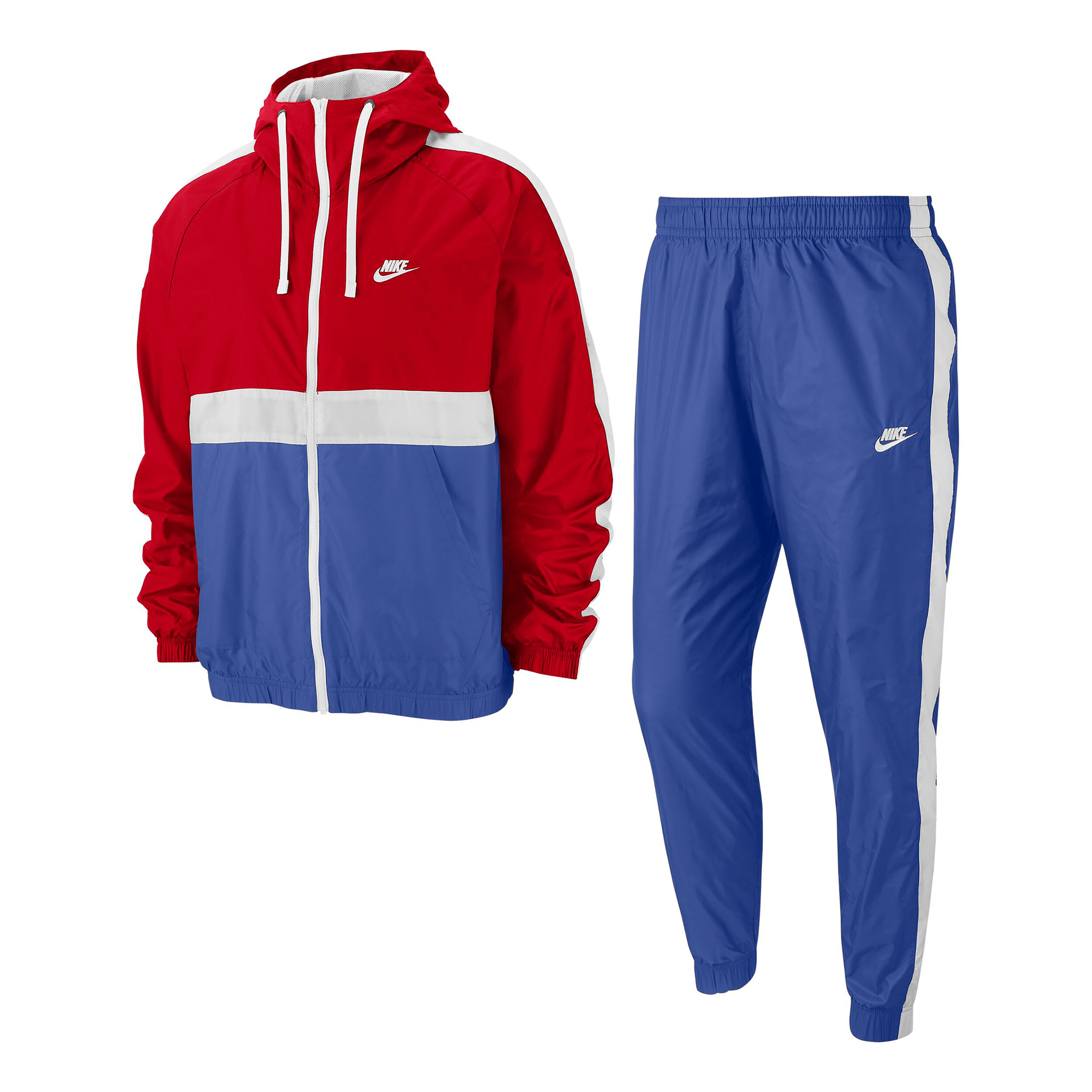 Blue and red sales nike tracksuit