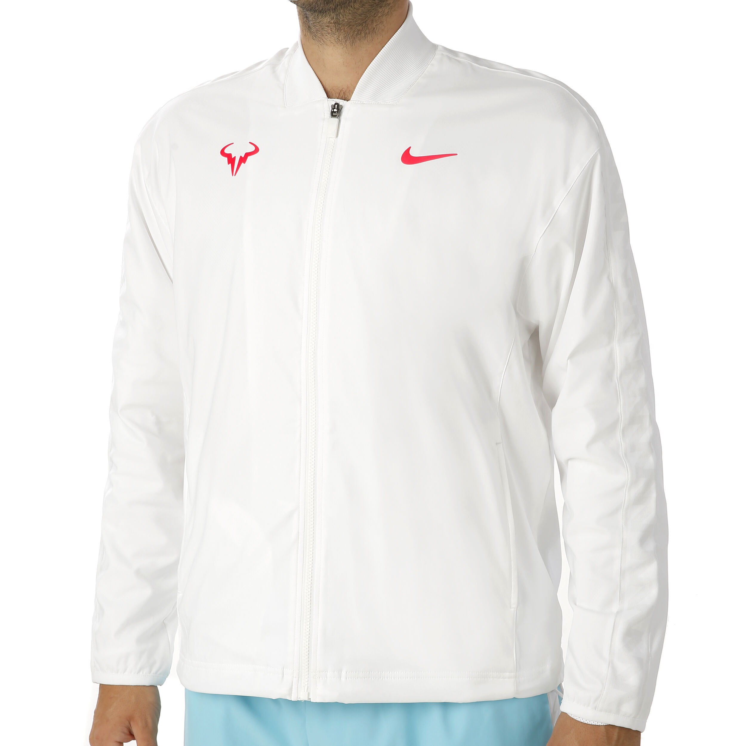 Rafael Nadal Training Jacket Men - White, Neon Red