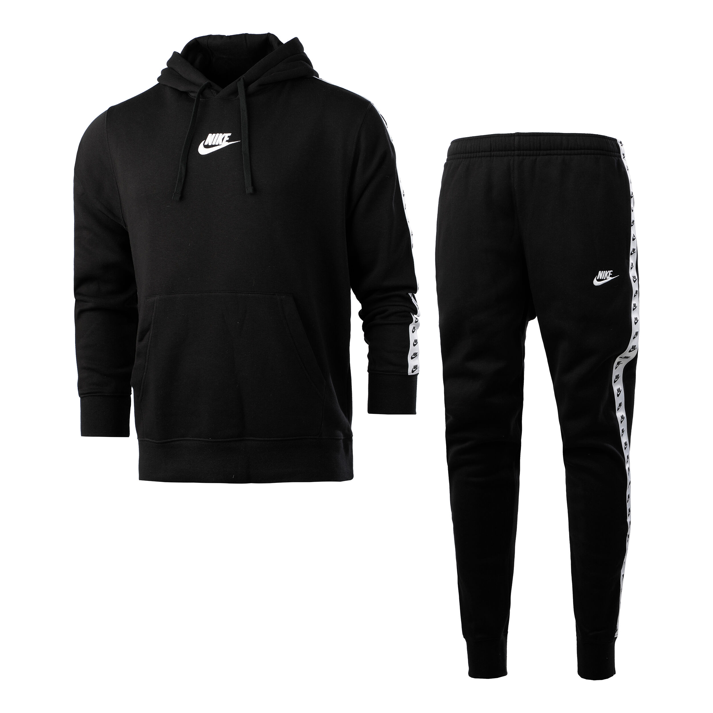 plain black nike tracksuit