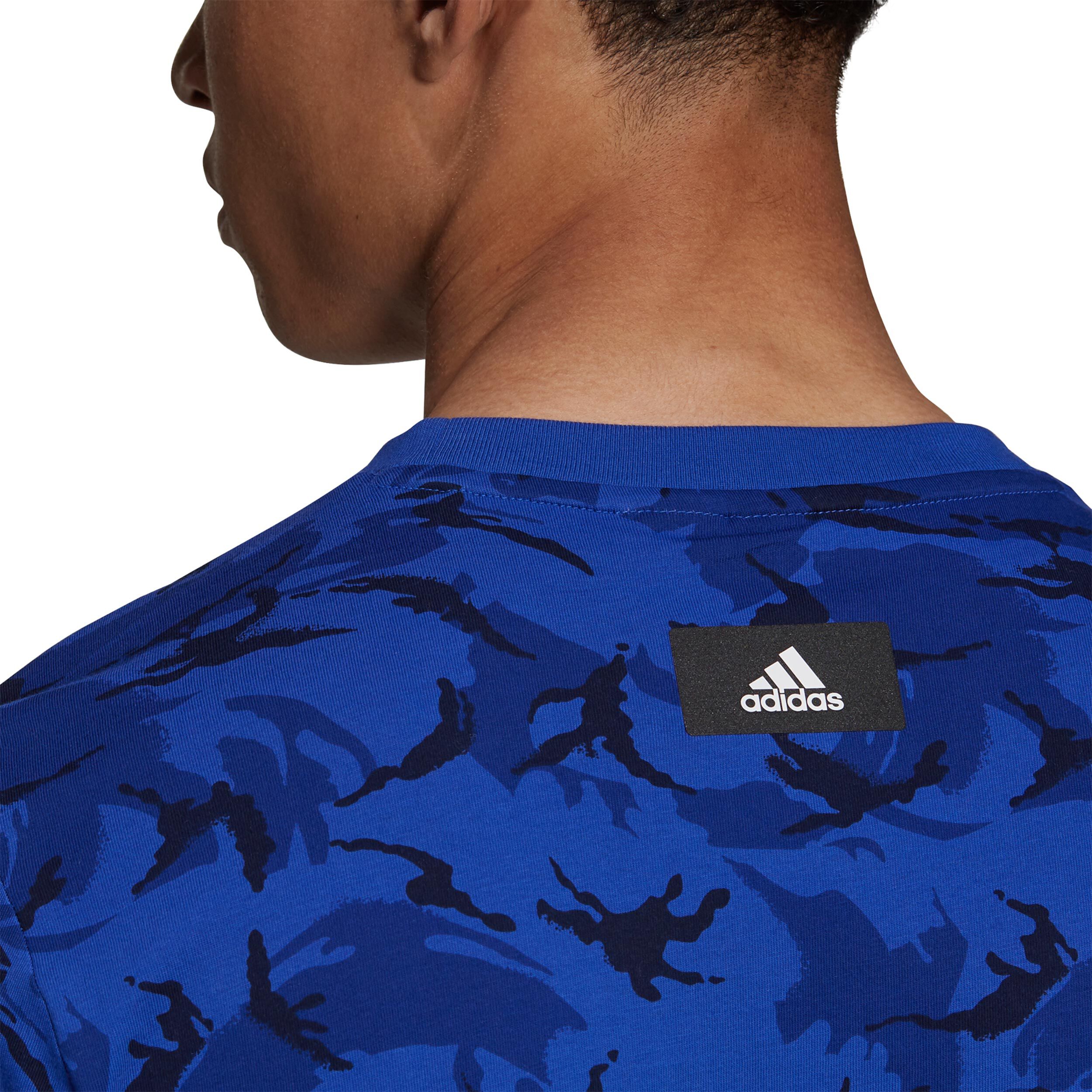 Adidas blue cheap camo shirt