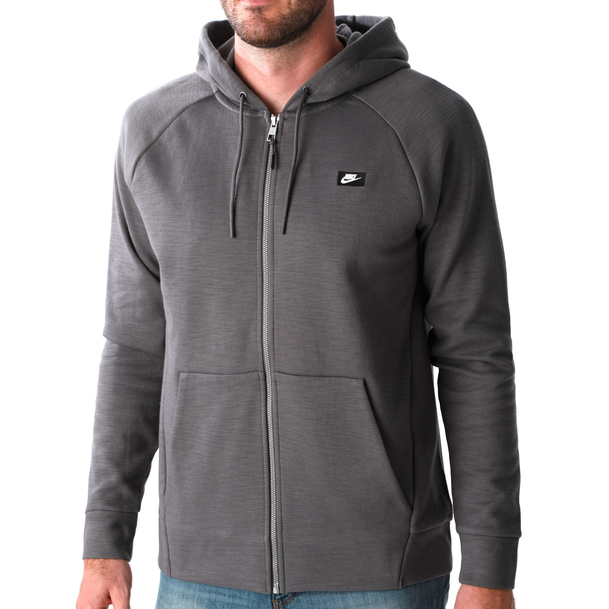 Ironisch in de tussentijd Verslijten Nike Sportswear Optic Zip Hoodie Men - Grey, White online | Padel-Point