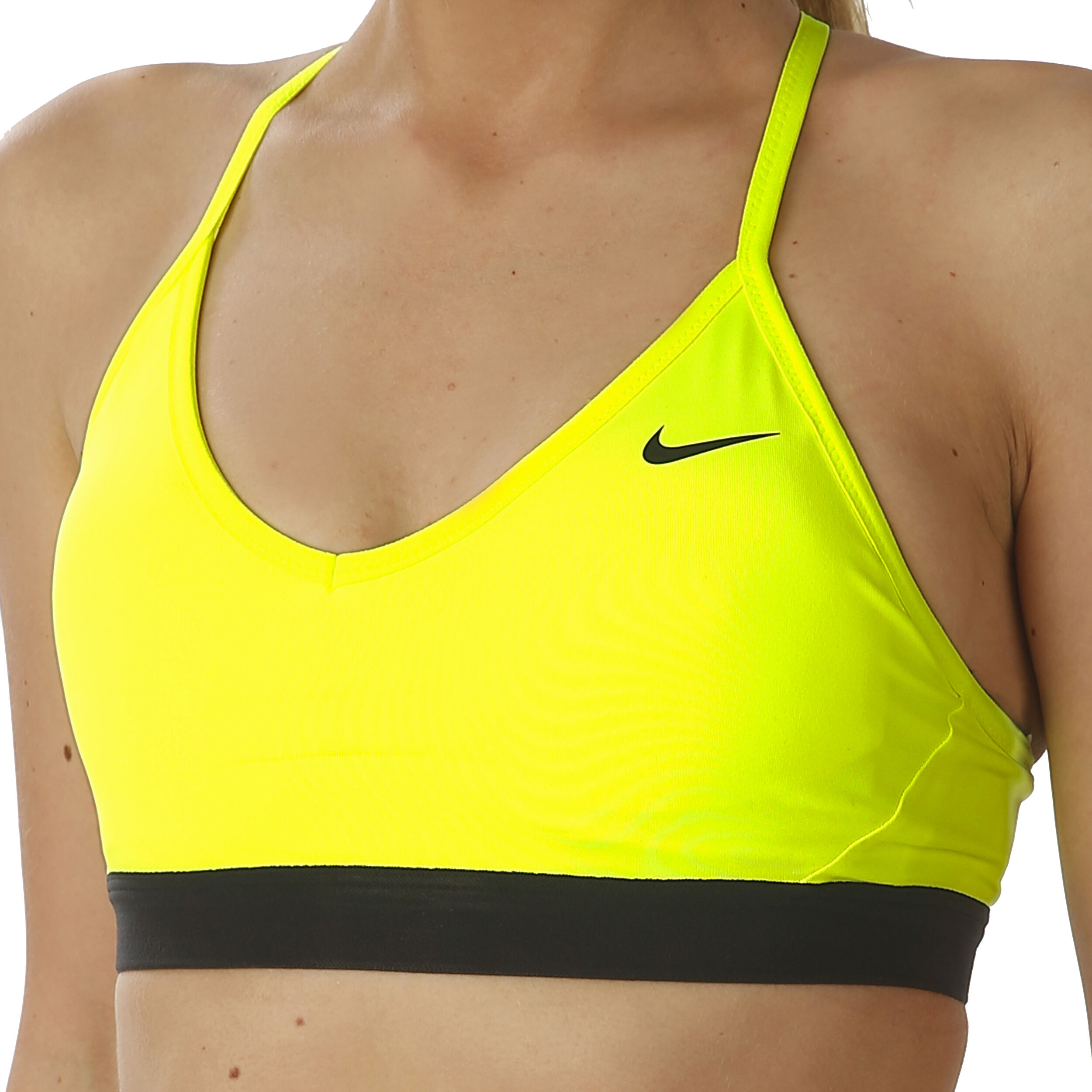 Nike yellow sales sports bra